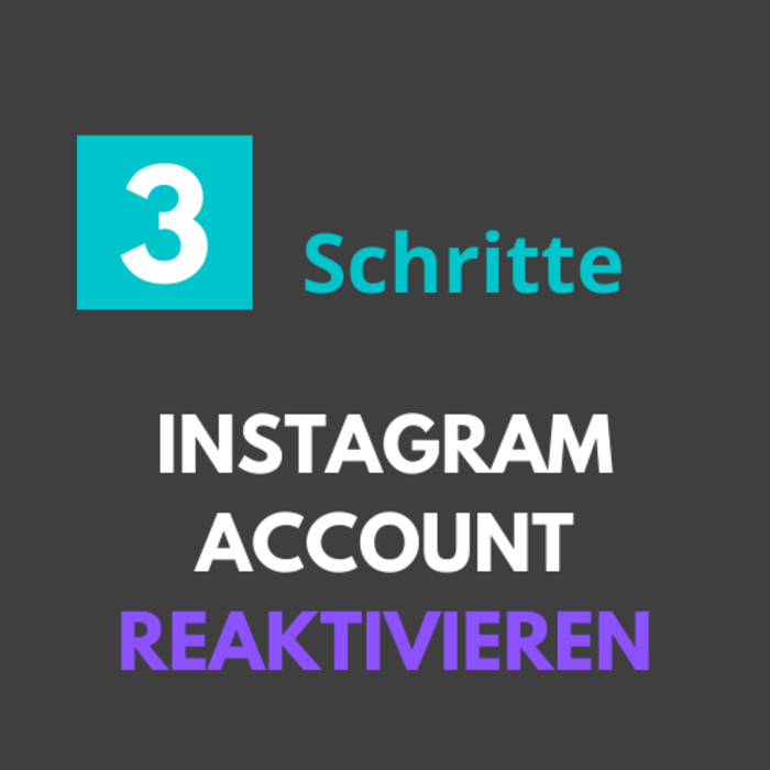Instagram Account Reaktivieren Blogeintrag