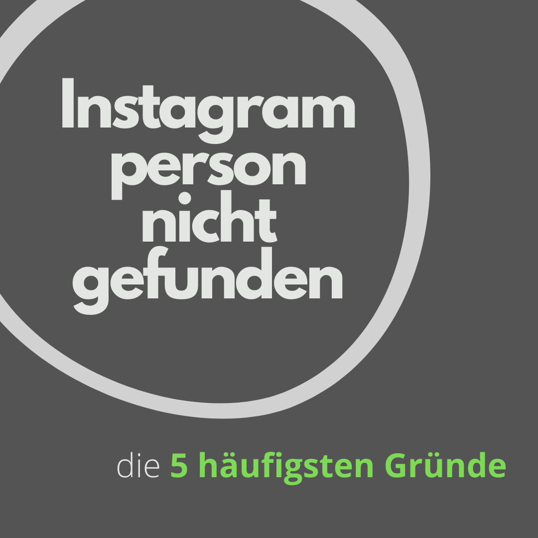 Instagram person nicht gefunden Blogeintrag